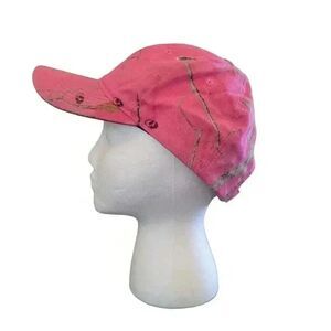 Mossy Oak Women's Pink Camo Adjustable Strap-Back Cap